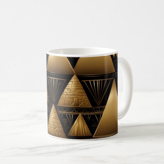 Golden Pyramid Pattern Koffiemok (Voorkant rechts)