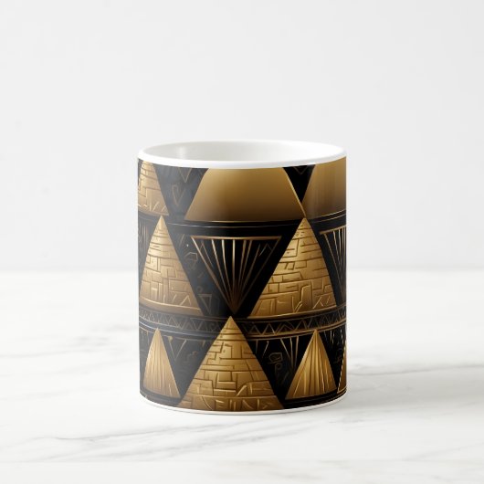 Golden Pyramid Pattern Koffiemok (Center)