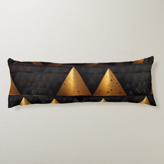 Golden Pyramid Pattern Lichaamskussen (Achterkant)