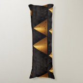 Golden Pyramid Pattern Lichaamskussen (Voorkant Verticaal)