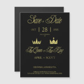 Golden Queen & King Crowns for Wedding (Voorkant / Achterkant)