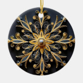 Golden Quilled Snowflake Ornament (Voorkant)