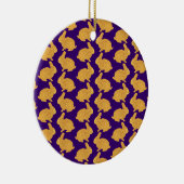 Golden Rabbits Keramisch Ornament (Rechts)