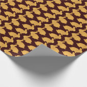 Golden Rabbits Tiled Pattern Cadeaupapier (Hoek)