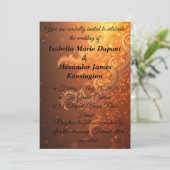 Golden Radiance: Abstracte etherische wervelingen Kaart (Staand voorkant)