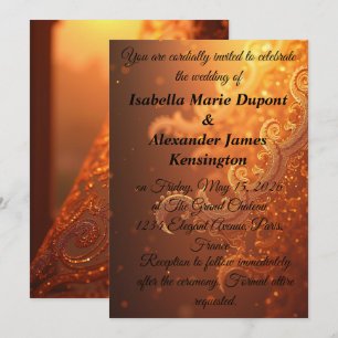 Golden Radiance: Abstracte etherische wervelingen Kaart
