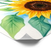 Golden Radiance: een levendige Waterverf van driel Poster (Hoek)