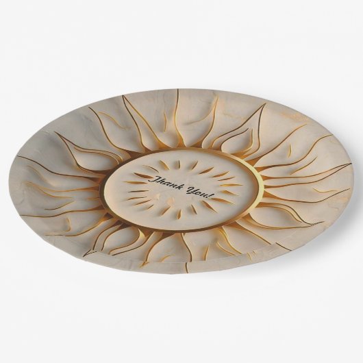 "Golden Radiance Rise" Papieren Bordje (Gekanteld)