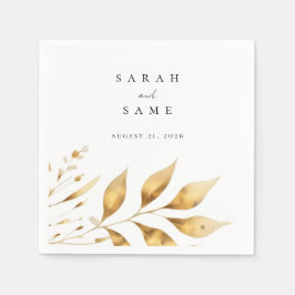 Golden Radiance Wedding Napkins Servet