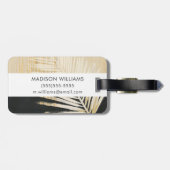 Golden Raffia - Palmvaten Bagagelabel (Achterkant horizontaal)