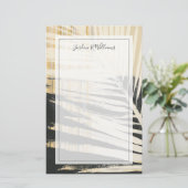 Golden Raffia - Palmvaten Briefpapier (Staand voorkant)