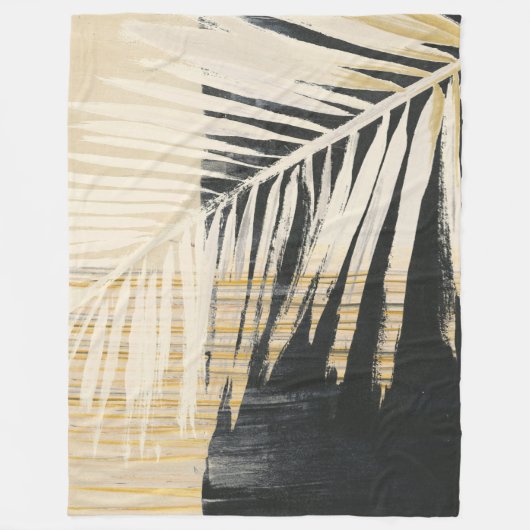 Golden Raffia - Palmvaten Fleece Deken (Voorkant)