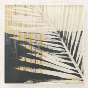 Golden Raffia - Palmvaten Glazen Onderzetter