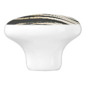 Golden Raffia - Palmvaten Keramische Knop (Zijkant)