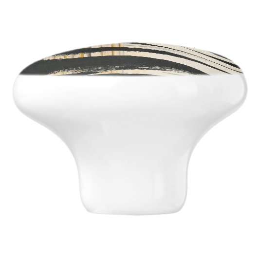 Golden Raffia - Palmvaten Keramische Knop (Zijkant)