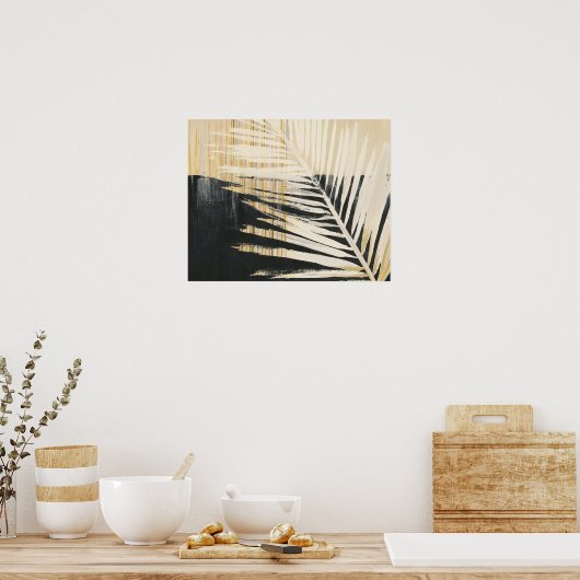 Golden Raffia - Palmvaten Poster (Keuken)