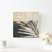 Golden Raffia - Palmvaten Vierkante Klok (Huis)