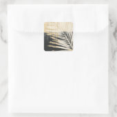 Golden Raffia - Palmvaten Vierkante Sticker (Tas)