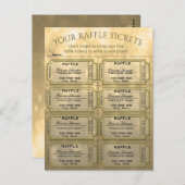 Golden Raffle Tickets Briefkaart (Voorkant / Achterkant)
