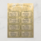Golden Raffle Tickets Briefkaart (Voorkant)