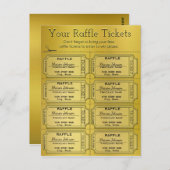 Golden Raffle Tickets Briefkaart (Voorkant / Achterkant)