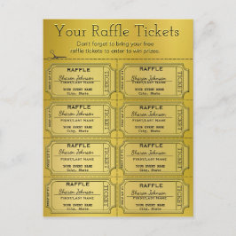 Golden Raffle Tickets Briefkaart
