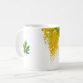 Golden Rain Cascade of Sunlight When Gold Falls Pe Koffiemok (Voorkant links)