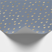Golden Rain drups Pattern Wrapping Paper - Grey Cadeaupapier (Hoek)