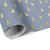 Golden Rain drups Pattern Wrapping Paper - Grey Cadeaupapier (Rol Hoek)