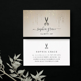 Golden Rain Haarstylist Scissors Visitekaartje