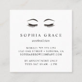 Golden Rain Lashes Vierkante Visitekaartje (Achterkant)