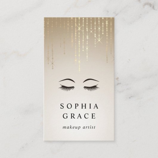 Golden Rain Makeup Artist Visitekaartje (Voorkant)