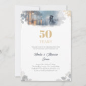 Golden Rain Romance trouwdag Kaart (Voorkant)