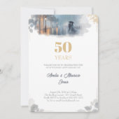 Golden Rain Romance trouwdag Kaart (Voorkant)