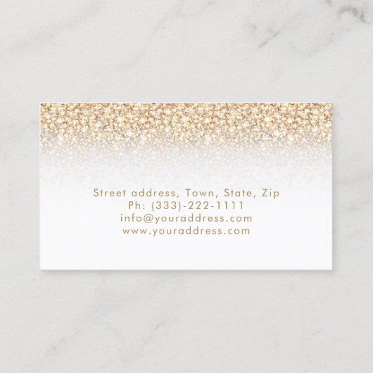 Golden Rain Sieraden Designer Witte Kaart Visitekaartje (Achterkant)