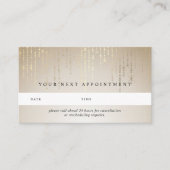 Golden Rain String Lights Appointkaarten Afsprakenkaartje (Voorkant)