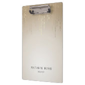 Golden Rain String Lights Gepersonaliseerd Klembord (Links)