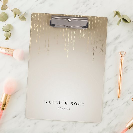 Golden Rain String Lights Gepersonaliseerd Klembord