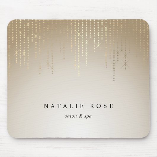 Golden Rain String Lights Gepersonaliseerd Muismat (Voorkant)