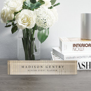 Golden Rain String Lights Gepersonaliseerd Naambordje