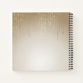Golden Rain String Lights Gepersonaliseerd Notitieboek (Achterkant)