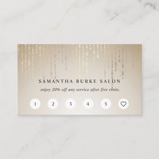 Golden Rain String Lights Loyalty-Kaarten Klantenkaartje (Voorkant)