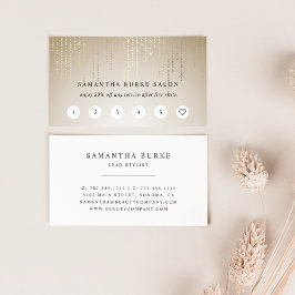 Golden Rain String Lights Loyalty-Kaarten Klantenkaartje