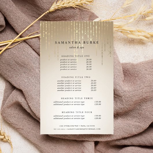 Golden Rain String Lights - Prijzen & services Flyer