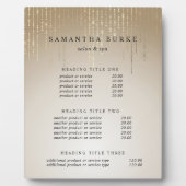 Golden Rain | Weergave van prijzen en services Fotoplaat (Voorkant)