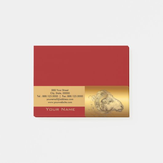 Golden Ram 2 Chinees Nieuwjaar schapen 2015 Post-it® Notes (Voorkant)