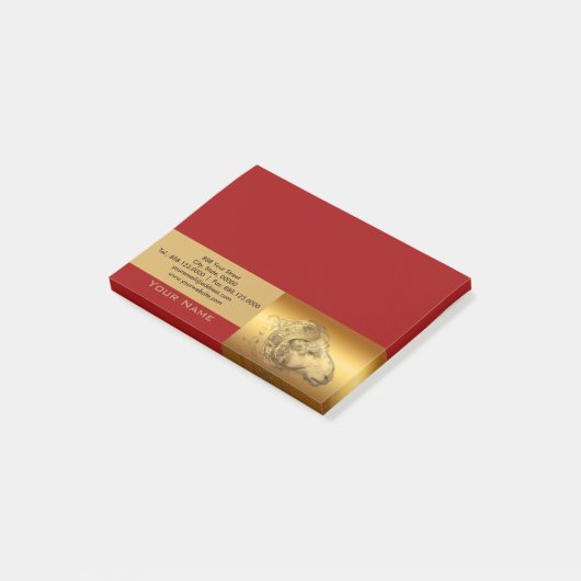 Golden Ram 2 Chinees Nieuwjaar schapen 2015 Post-it® Notes (Schuin)