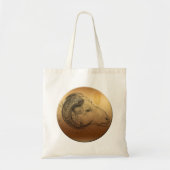 Golden Ram Chinees Jaar Astrologie Zodiac Canvas t Tote Bag (Voorkant)