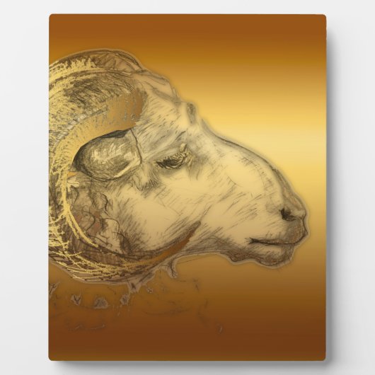 Golden Ram - Chinees nieuwjaar 2015 - Fotoplaat (Voorkant)