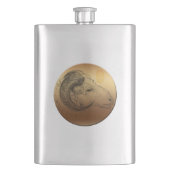 Golden Ram Chinese New Year Astrology Zodiac Flask Flacon (Voorkant)